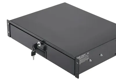 Productafbeelding van Serverlade, afsluitbaar ontwerp, kabelmanagementgaten, rood