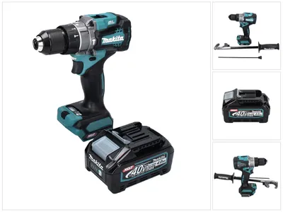 Obrázok produktu pre Makita HP 001 GM1 akumulátorová príklepová vŕtačka 40 V max. 140 Nm XGT Brushless + 1x akumulátor 4,0 Ah - bez nabíjačky