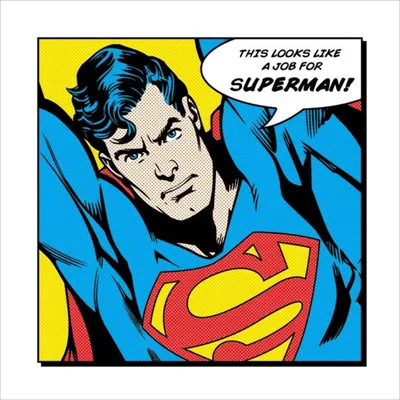 Image de Superman - ART PRINT - 40x40cm - Affiche Poster