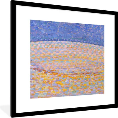 Produktbild von MuchoWow® Gerahmtes Poster Düne III - Piet Mondrian - Alte Meister 40x40 cm - Poster mit Schwarzem Bilderrahmen Wandposter Rahmen Foto Bilder - Poster - Plakat im Rahmen
