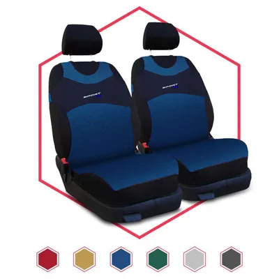 Produktbild von Autositzbezüge Universal Schonbezüge Sitzauflage PKW Blau 1+1 für Volvo Serie V