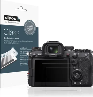 Produktbild von 2x Schutzfolie für Sony Alpha 9 III matt - Anti-Shock 9H Folie dipos Glass Kunststoffglas