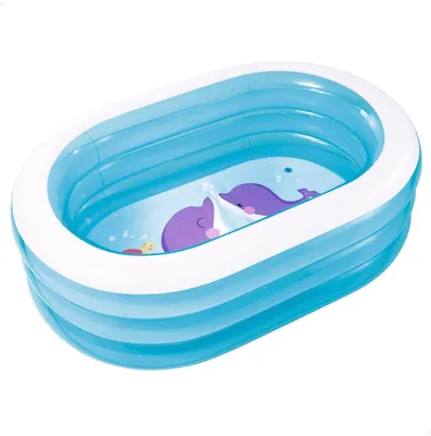 Image de Intex 5748NP, Piscine pour enfants,163 x 107 x 46cm,3 anneaux gonflables transparents, avec valve de dégonflage, patchs de réparation inclus