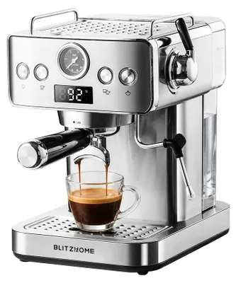 Produktbild von Espressomaschine CM-601G - Halbautomatische Siebträgermaschine - 20 Bar Pumpe - 1150 W - PID Steuerung & Manometer - 51 mm Siebträger - Manuelle Dampflanze & EU-Stecker - Silber