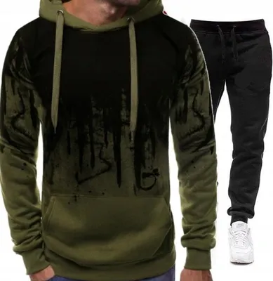 Obrázek produktu pro Pánská mikina SPORTS FIT Spodnie s kapucí Green-Black XXXL