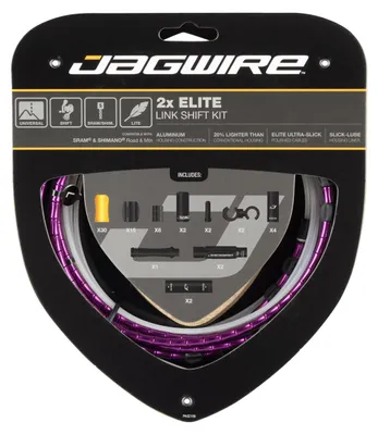 Produktbild von Jagwire 2x Elite Link Shift Kit – limitiert lila