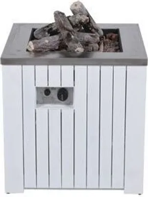 Produktbild von Garden Impressions Cozy Living sfeerhaard Faro mat wit alu/ 60x60/ DE