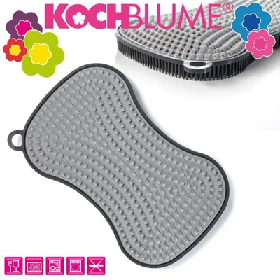 Produktbild von Kochblume Scrubby anthrazit-grau Silikon 22972.10