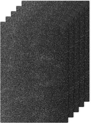Zdjęcie produktu dla Płyty z pianki EVA, 5 sztuk, grubość 1,5 mm, czarna pianka z brokatem, wymiary 8 x 30 cm, do rękodzieła i scrapbookingu