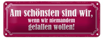 Produktbild von Blechschild Spruch 27x10cm am schönsten sind wir wenn wir Dekoration