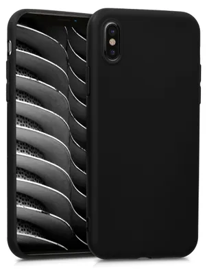 Produktbild von kwmobile Handyhülle für Apple iPhone X Hülle - TPU Case - Kabelloses Laden - Schutzhülle Cover in Schwarz matt