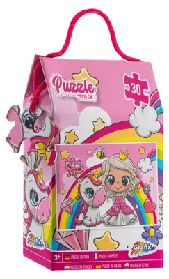Immagine prodotto di GRAFIX Puzzle La principessa e l'unicorno 30 pezzi