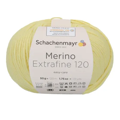 Immagine prodotto di Schachenmayr Merino Extrafine 120, filati per maglieria a mano al limone da 50g