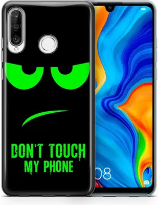 Produktbild von Handyhülle für Huawei Xiaomi Schutz Case Cover Bumper Etuis Schale Ultra Dünn, Modell:Huawei Mate 30 Lite, Motiv auswählen:Dont Touch My Phone Grün