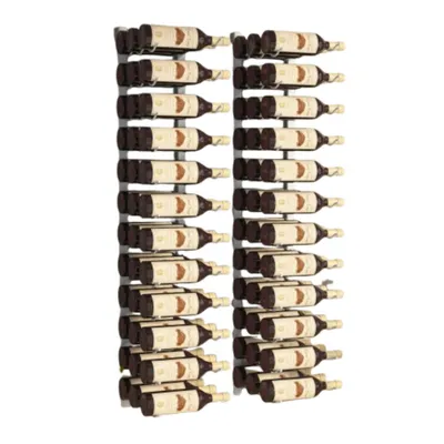Produktbild von 2er Set Wand-Weinregal 30 x 2 x 116 cm Metall Weiß