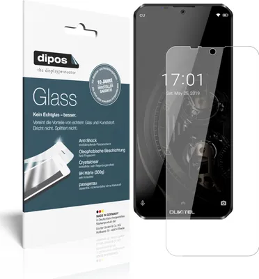 Produktbild von 1x Schutzfolie für Oukitel K12 - Anti-Shock 9H Folie dipos Glass Kunststoffglas