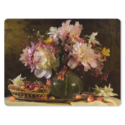 Produktbild von MuchoWow® Mauspad Mousepad Blumen - Korb - Obst 23x19 cm - Mousepads - Maus Mat - Pad - Mausunterlage - Schreibtischunterlage - Mauspad