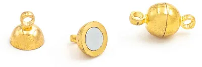 Produktbild von Vintageparts Magnetverschlüsse Messing 24K Goldbeschichtung