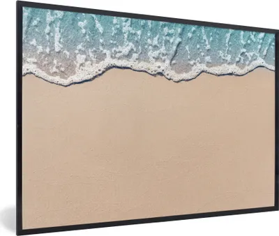 Produktbild von MuchoWow® MuchoWow® Gerahmtes Poster Strand - Meer - Sand 90x60 cm - Poster mit zchwarzem Bilderrahmen - Fotorahmen - Foto-Plakat