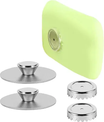 Produktbild von Set mit 2 magnetischen Seifenschalen mit Saugnäpfen, Edelstahl, für Bad und Küche, mit 3M-Klebeband