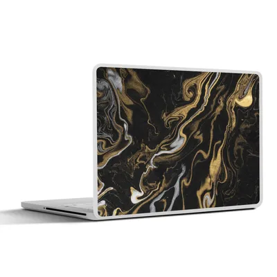 Produktbild von MuchoWow® Laptop Aufkleber Sticker Cover Marmor - Silber - Gold - Abstrakt 30x22 cm - Laptop-Sticker