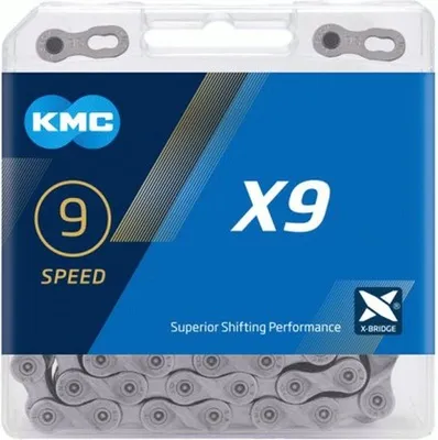 Image de KMC chaîne X91/2 x 11/128 9SP 114 maillons gris