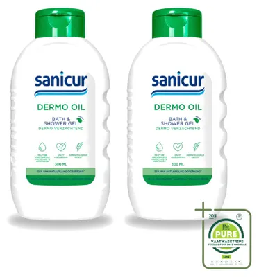 Obrázek produktu pro 2 kusy Sanicur Dermo-Oil, koupelový a sprchový gel - 300 ml - balení