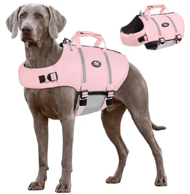 Hunde-Schwimmweste, verstellbar, reflektierend, mit Rettungsgriff