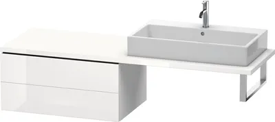 Produktbild von Konsolenunterschrank L-CUBE 400x820x547mm weiß hochglanz weiß hochglanz