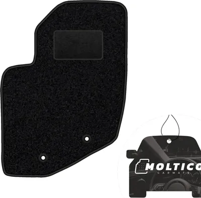 Produktbild von moto-MOLTICO Fahrer Fußmatte Auto Velours Fahrerseite Autoteppiche Schwarz Fahrermatte 1-teilig passend für Volvo XC90 II ab 2014