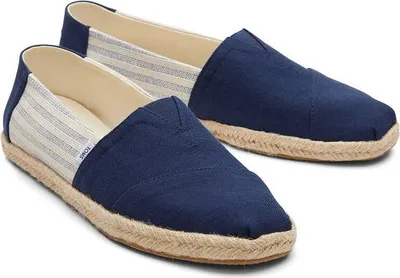 Zdjęcie produktu dla Toms Alpargata Alrop Slobby Gewebte Eco Recycled Herren Leinen Espadryle w kolorze morskim - 9,5 UK - 43,5 EU - 10,5 US / Navy