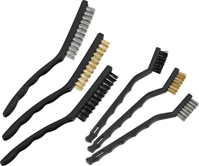 Image de Ensemble : brosses d'atelier, 6 pièces, acier, laiton, plastique