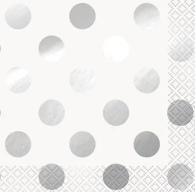 Produktbild von Unique Party 32301, Silber, Weiß, Papier, Muster, 250 mm, 250 mm, 16 Stück(e)