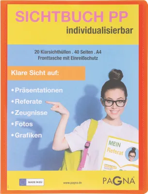 Produktbild von Pagna School Sichtbuch DIN A4 20 Hüllen orange