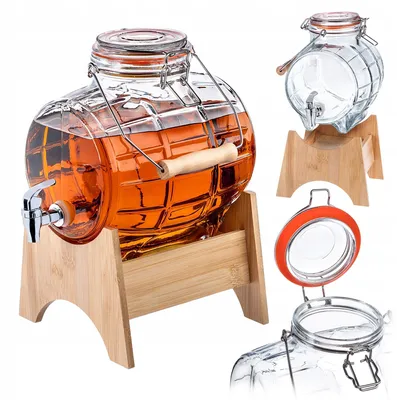 Produktbild von Glasfass Kadax 5L mit Zapfhahn transparent
