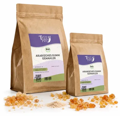 Produktbild von Tasty Pott Arabisches Gummi (Gummi arabicum E 414) - im Beutel - 250g