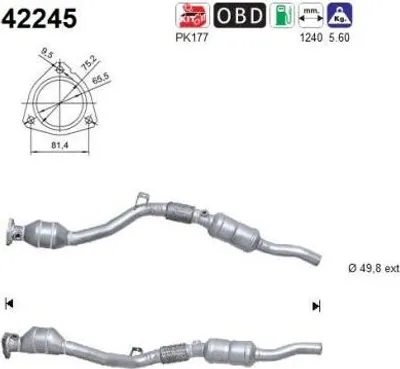 Produktbild von NAP carparts Katalysator Kat CAK10028