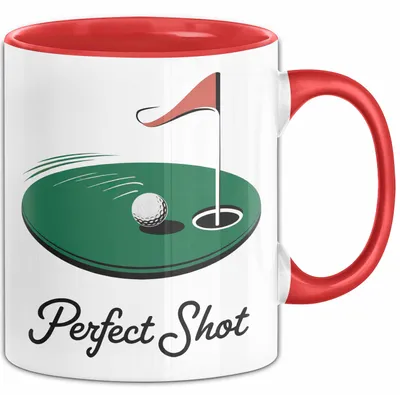 Produktbild von Golf Liebhaber Tasse Perfekter Schlag Geschenkidee (Rot)