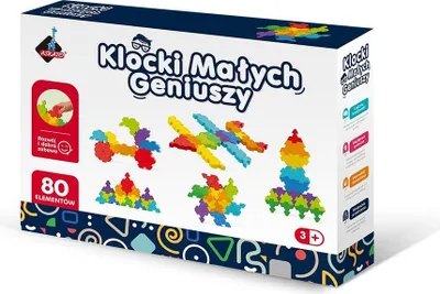 Produktbild von Klocki Małych Geniuszy Kolorowe Puzzle - 80 Elementów Do Układania