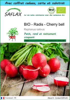 Image de SAFLAX Ensemble-cadeau -- Radis - Cherry bell - 100 graines - Raphanus