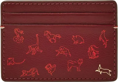 Produktbild von FOSSIL Kartenhalter Steven Card Case Red Velvet weinrot