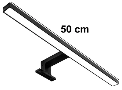 Immagine prodotto di LIGHTWORLD24, Mondo delle Luci: Lampada a specchio LED nera, 50 cm – Dimensioni: 50 cm / 7 Watt