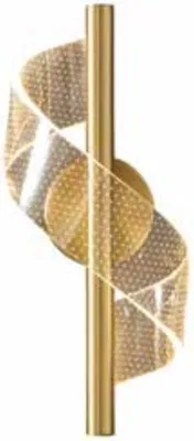 Obrázek produktu pro Twist W – nástěnná lampa, moderní LED nástěnná lampa, zlatý mosaz