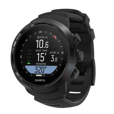 Produktbild von Suunto D5 ohne Sender Tauchcomputer im Armbanduhr-Format, Farbe:schwarz/schwarz