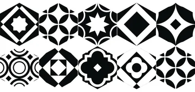 Obrázek produktu pro Protiskluzové podlahové samolepky s ochrannou fólií – podlahové dlaždice ALITICIA – 40 x 90 cm – 10 šestiúhelníkových samolepek 20 x 18 cm