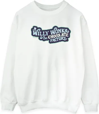 Produktbild von Willy Wonka - "Chocolate Factory Logo" Sweatshirt für Herren BI50487 (L) (Weiß)