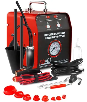 Immagine prodotto di Rilevatore di Perdite con Aria e Fumo EVAP Techstar® SD404, con Manometro, Protezione da Surriscaldamento e Indicatore di Pressione, Professionale, Nero/Rosso