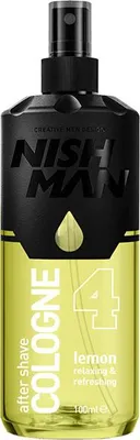 Obrázek produktu pro Nishman | Kolínská voda po holení - 04 Lemon - 100 ml - Intenzivní citrusová vůně - okamžité osvěžení pro muže