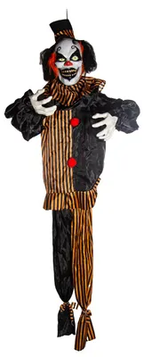 Produktbild von Gloomy der zitternde Horrorclown mit Leuchtaugen & Sound 170 cm, KI-generiertes Bild