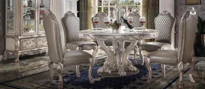 Produktbild von Esszimmer Set Ess Gruppe Holz Tisch Tische 7tlg Komplett Set Esstisch 6x Stühle
